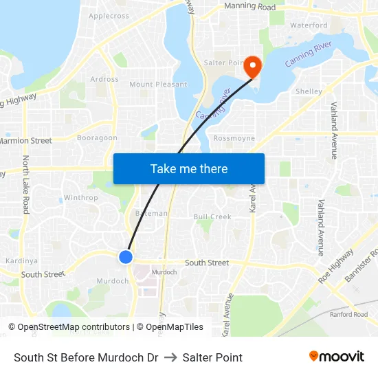 South St Before Murdoch Dr to Salter Point map