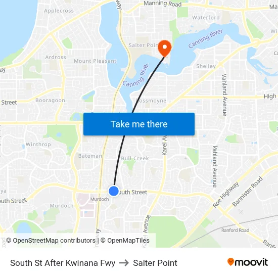 South St After Kwinana Fwy to Salter Point map