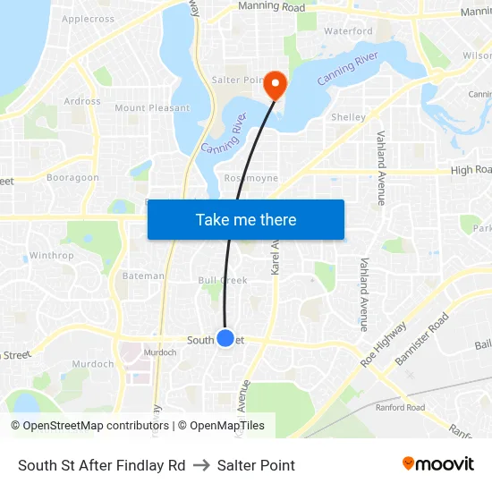South St After Findlay Rd to Salter Point map