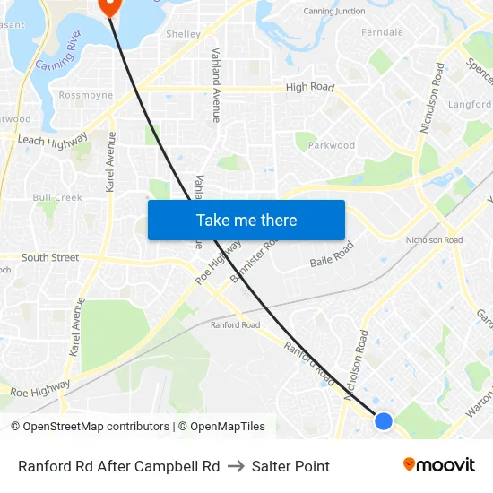 Ranford Rd After Campbell Rd to Salter Point map