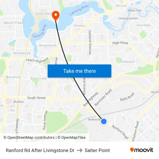 Ranford Rd After Livingstone Dr to Salter Point map