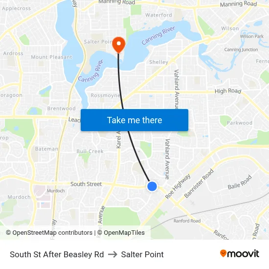 South St After Beasley Rd to Salter Point map