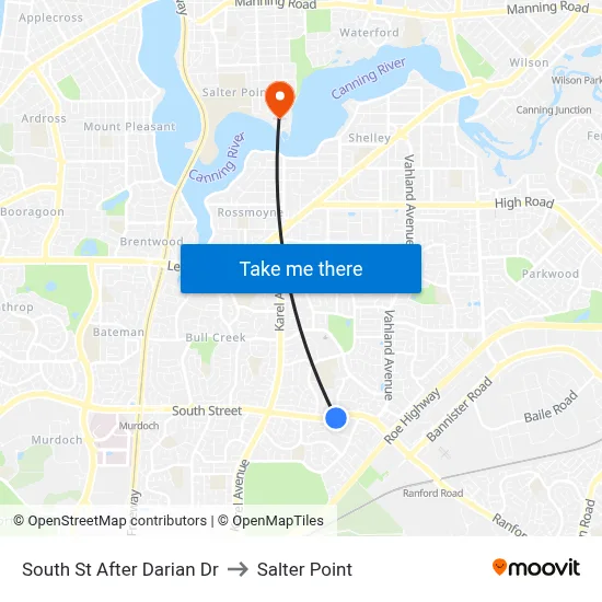 South St After Darian Dr to Salter Point map