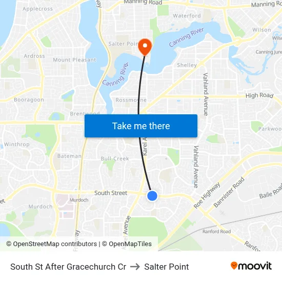South St After Gracechurch Cr to Salter Point map