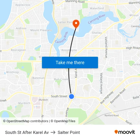 South St After Karel Av to Salter Point map