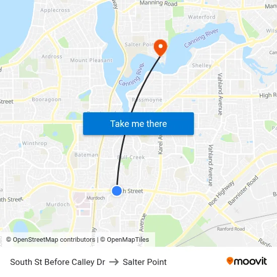 South St Before Calley Dr to Salter Point map
