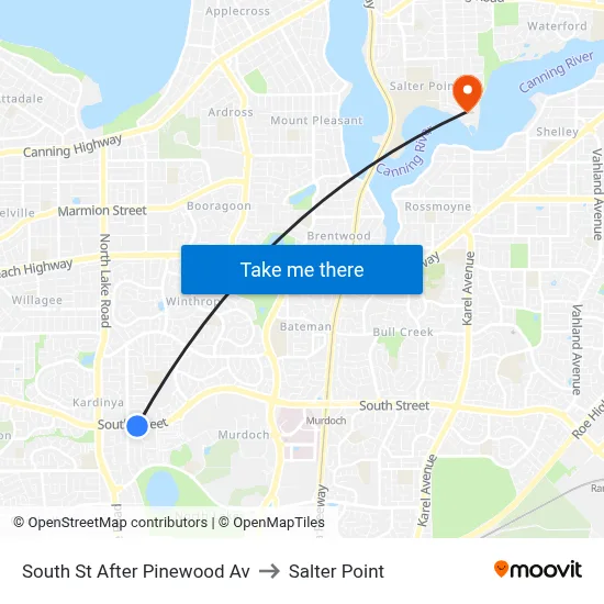 South St After Pinewood Av to Salter Point map