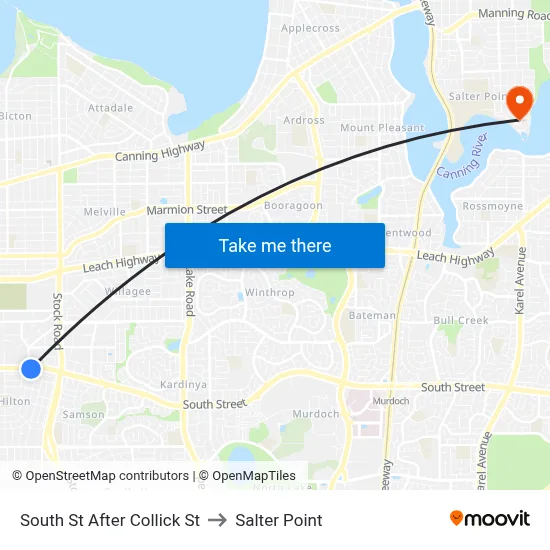South St After Collick St to Salter Point map