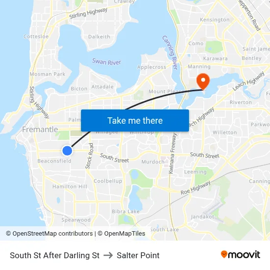 South St After Darling St to Salter Point map