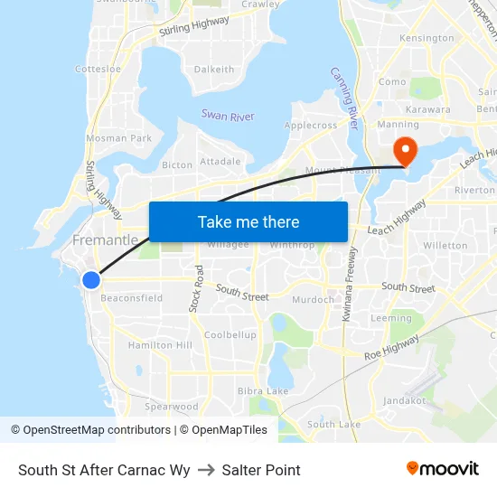 South St After Carnac Wy to Salter Point map