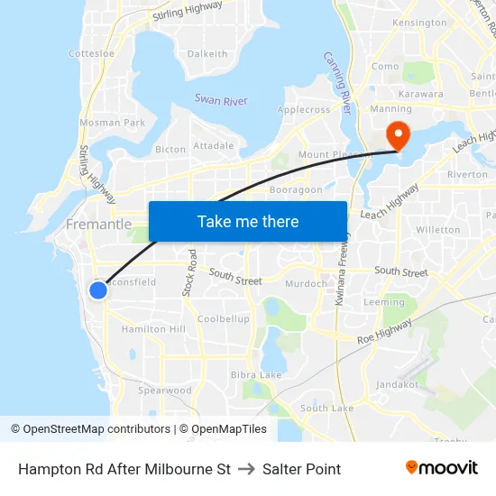 Hampton Rd After Milbourne St to Salter Point map