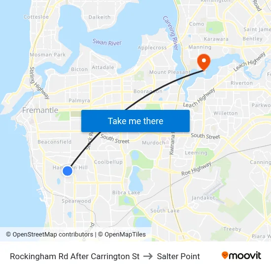 Rockingham Rd After Carrington St to Salter Point map