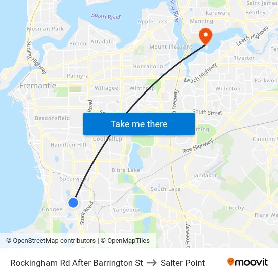 Rockingham Rd After Barrington St to Salter Point map