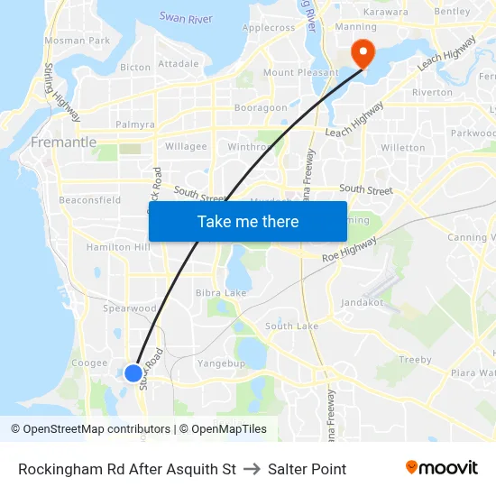 Rockingham Rd After Asquith St to Salter Point map