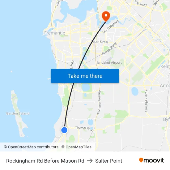 Rockingham Rd Before Mason Rd to Salter Point map