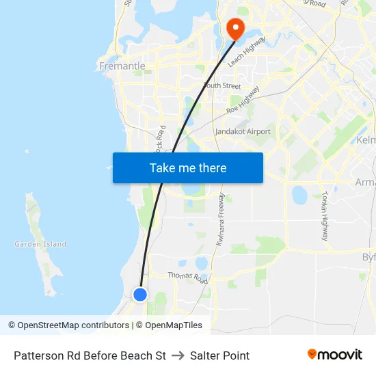 Patterson Rd Before Beach St to Salter Point map