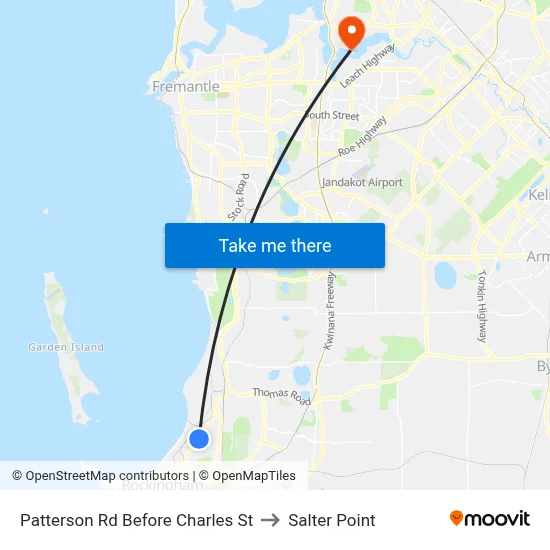 Patterson Rd Before Charles  St to Salter Point map
