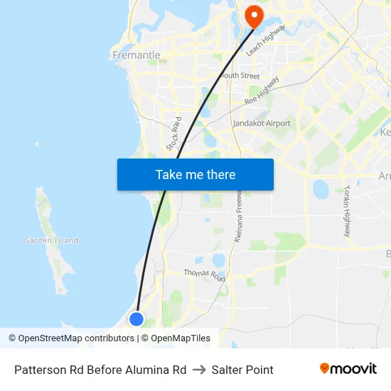 Patterson Rd Before Alumina Rd to Salter Point map