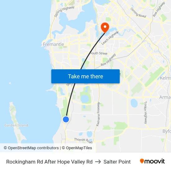Rockingham Rd After Hope Valley Rd to Salter Point map