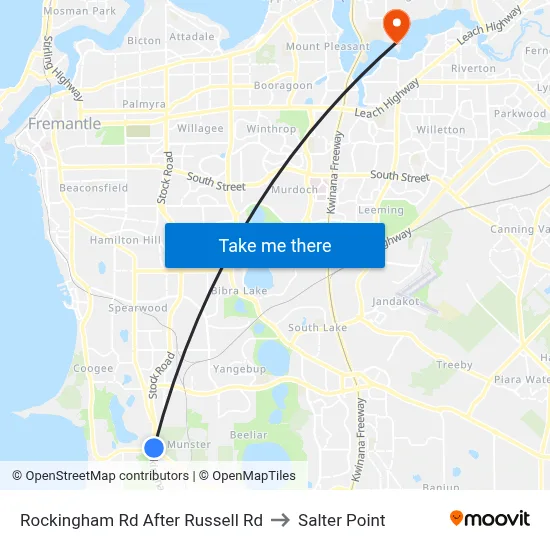 Rockingham Rd After Russell Rd to Salter Point map