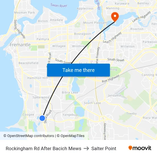 Rockingham Rd After Bacich Mews to Salter Point map