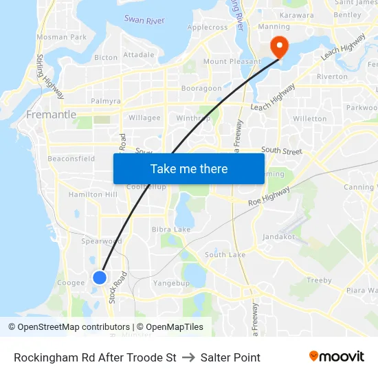 Rockingham Rd After Troode St to Salter Point map