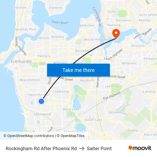 Rockingham Rd After Phoenix Rd to Salter Point map