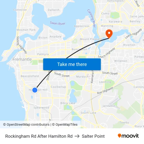 Rockingham Rd After Hamilton Rd to Salter Point map