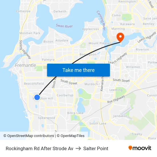 Rockingham Rd After Strode Av to Salter Point map
