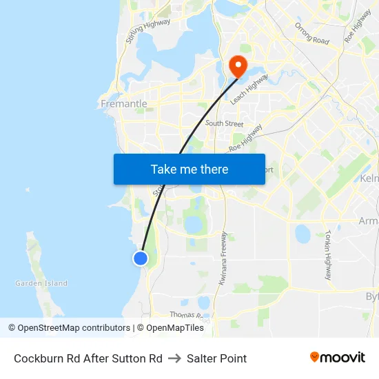 Cockburn Rd After Sutton Rd to Salter Point map
