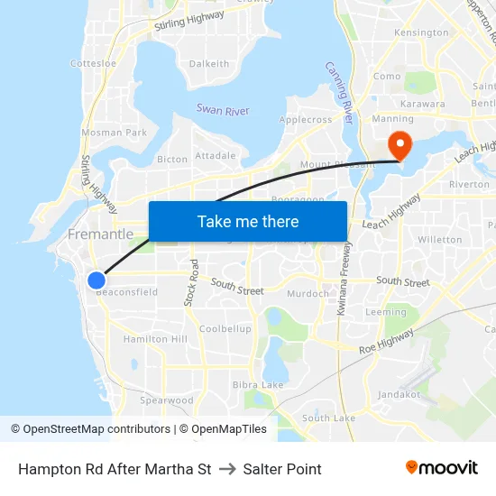 Hampton Rd After Martha St to Salter Point map
