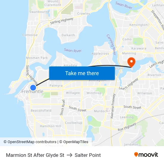 Marmion St After Glyde St to Salter Point map