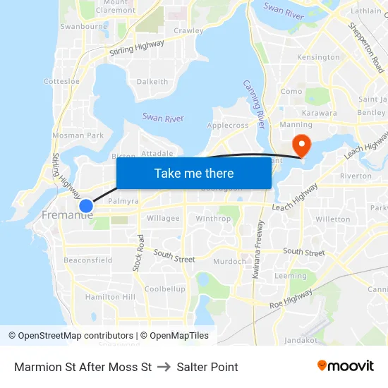Marmion St After Moss St to Salter Point map