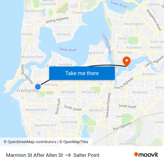 Marmion St After Allen St to Salter Point map