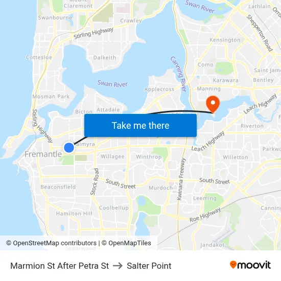 Marmion St After Petra St to Salter Point map