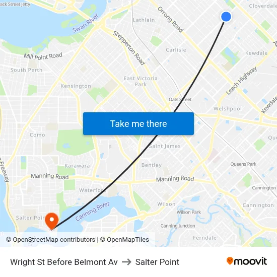 Wright St Before Belmont Av to Salter Point map