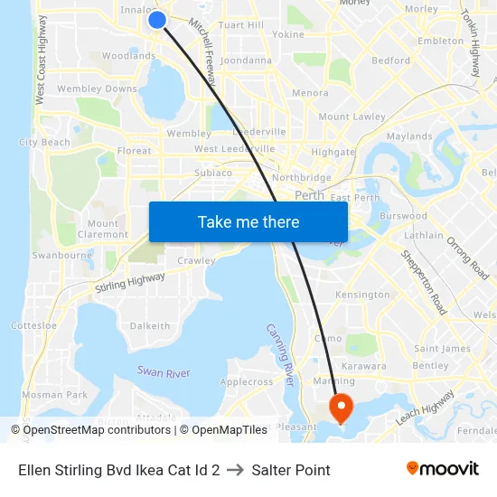 Ellen Stirling Bvd Ikea Cat Id 2 to Salter Point map
