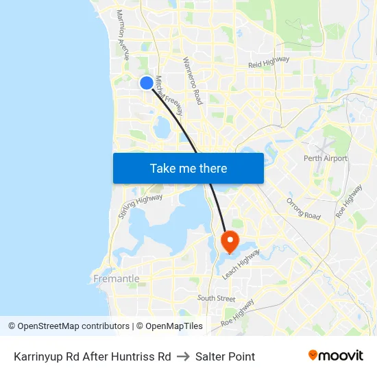 Karrinyup Rd After Huntriss Rd to Salter Point map
