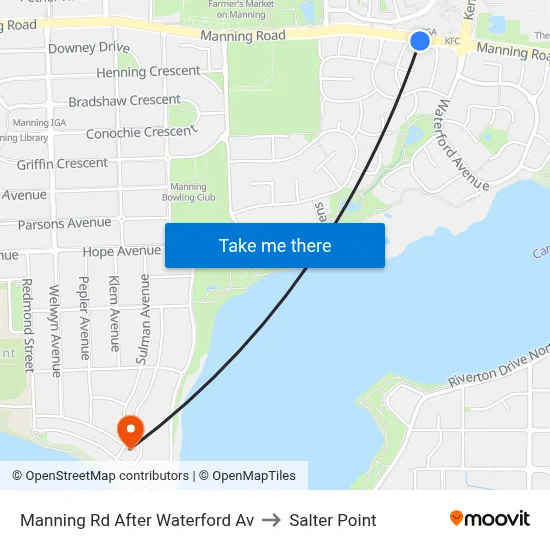 Manning Rd After Waterford Av to Salter Point map