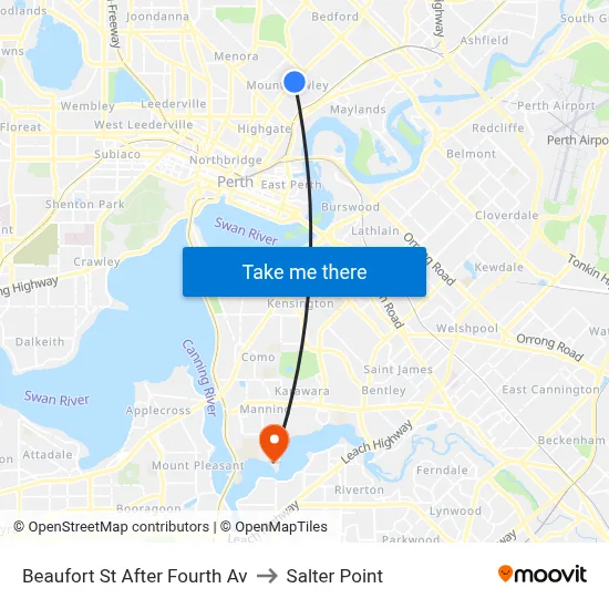 Beaufort St After Fourth Av to Salter Point map