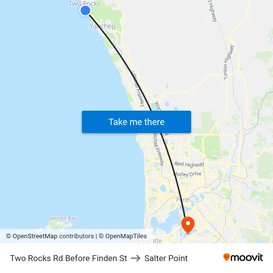Two Rocks Rd Before Finden St to Salter Point map