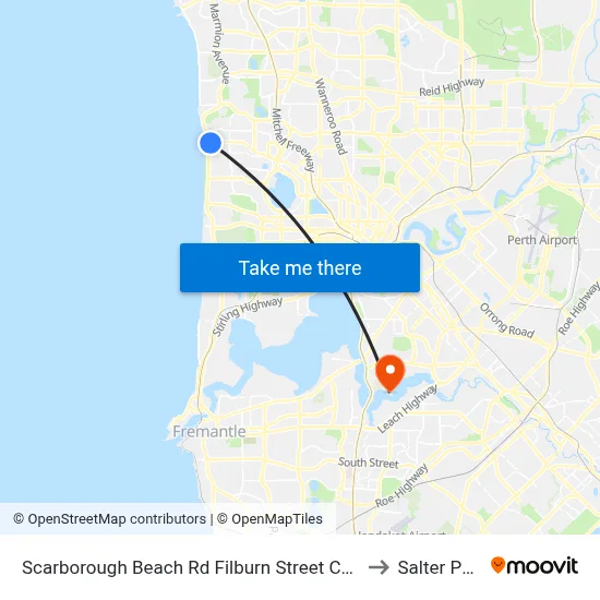 Scarborough Beach Rd Filburn Street Cat Id 21 to Salter Point map