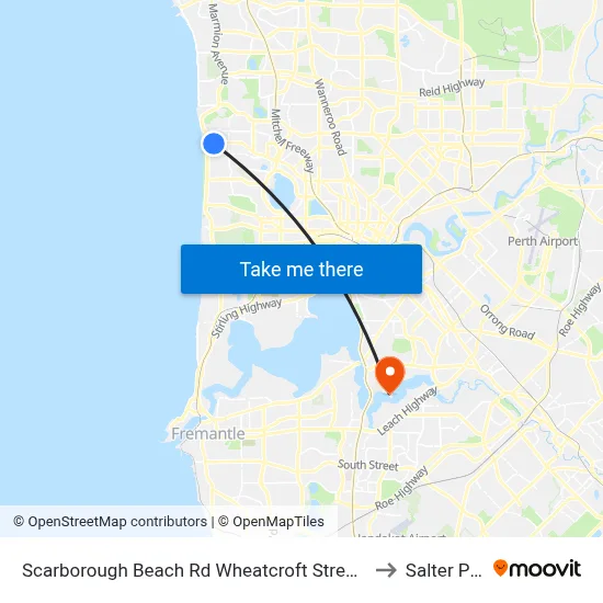 Scarborough Beach Rd Wheatcroft Street Cat Id 22 to Salter Point map