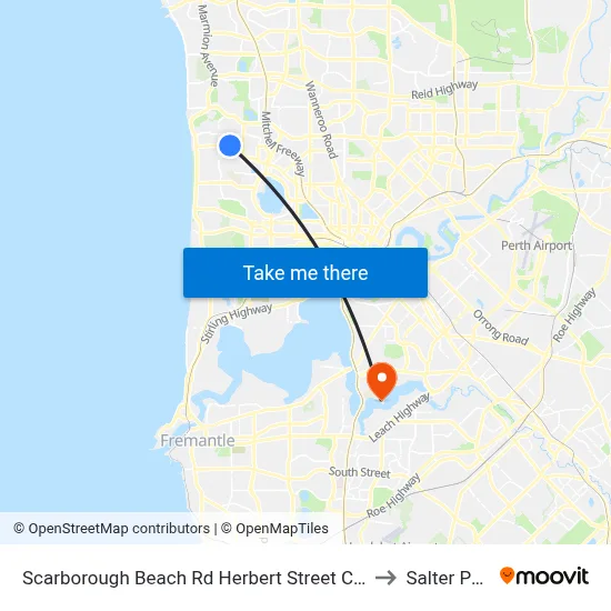 Scarborough Beach Rd Herbert Street Cat Id 27 to Salter Point map