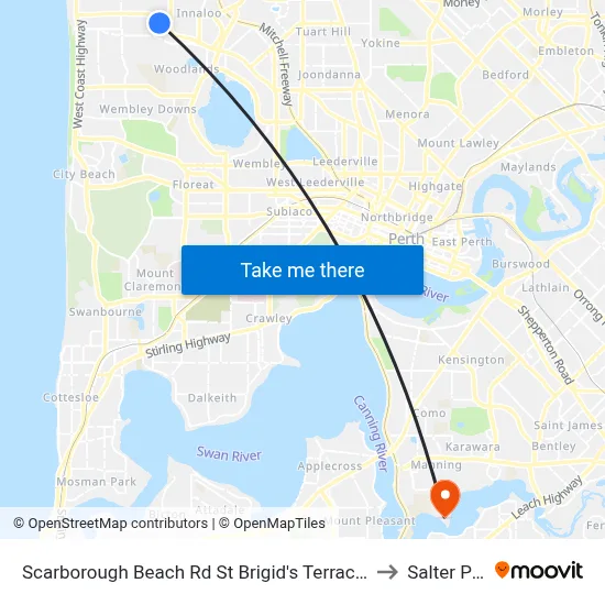 Scarborough Beach Rd St Brigid's Terrace Cat Id 29 to Salter Point map