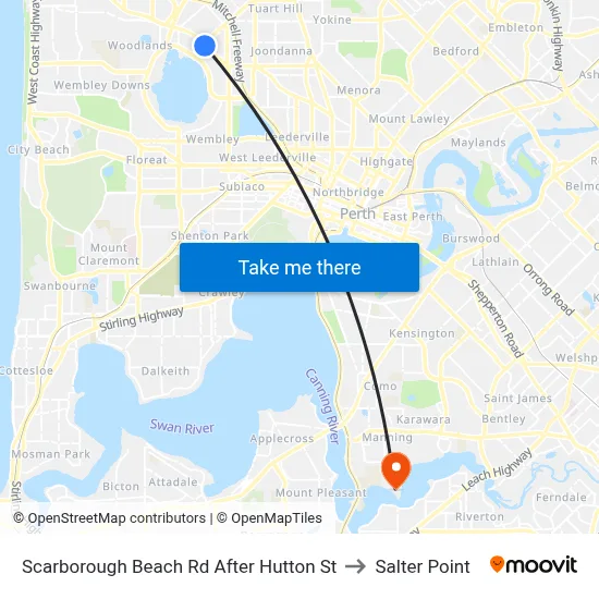 Scarborough Beach Rd After Hutton St to Salter Point map