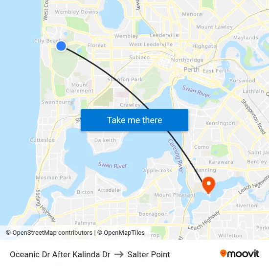 Oceanic Dr After Kalinda Dr to Salter Point map