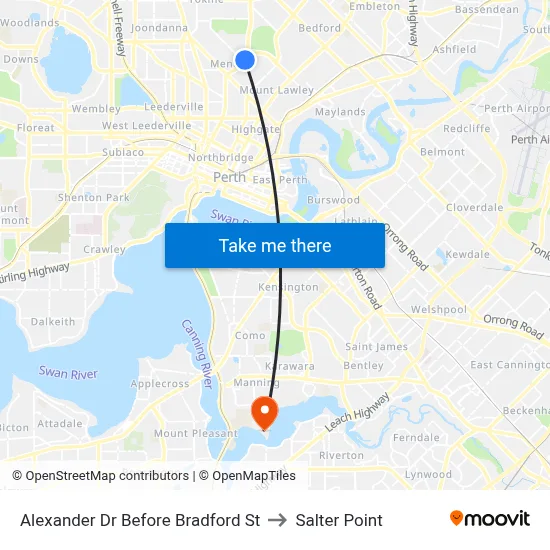 Alexander Dr Before Bradford St to Salter Point map