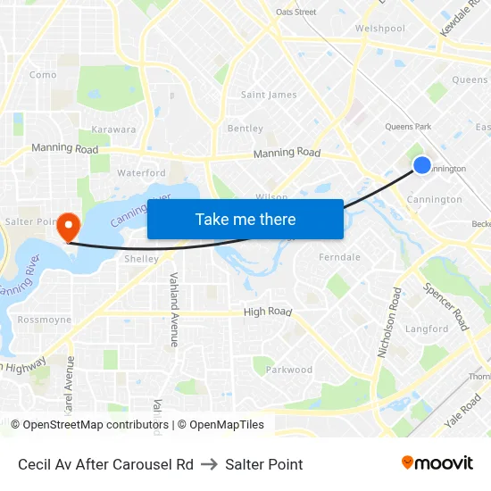 Cecil Av After Carousel Rd to Salter Point map