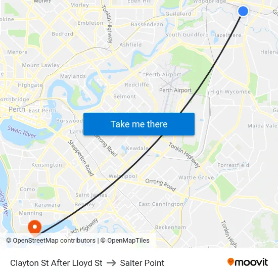 Clayton St After Lloyd St to Salter Point map